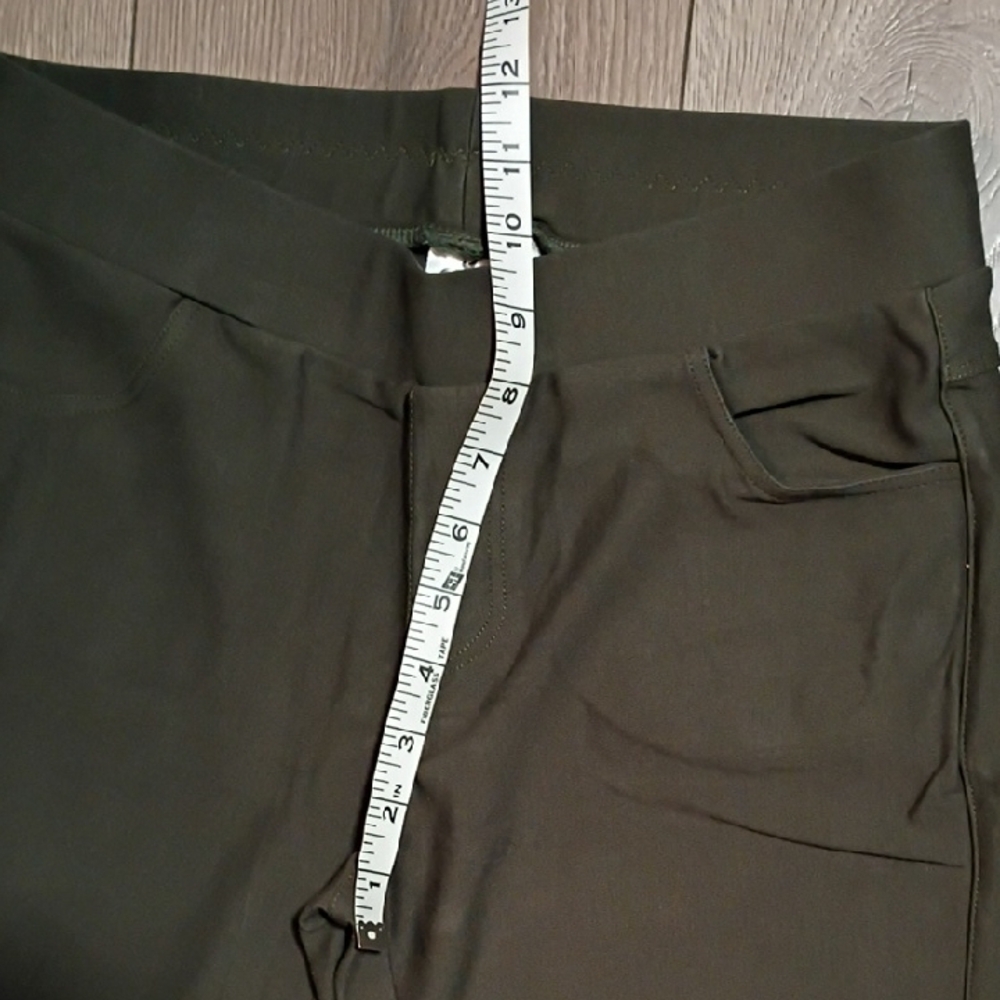Women's‎ Olive Green Dress Leggings Size S - Picture 4 of 9
